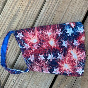 Handmade Red, White, and Blue Sparkly Star Purse
